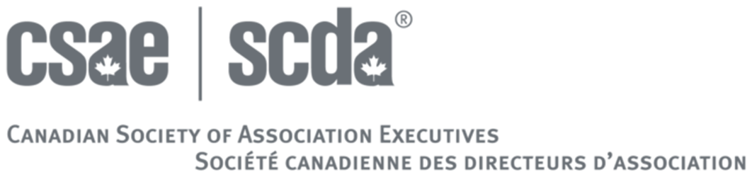 Société canadienne des directeurs d'association (SCDA) | Canadian Society of Association Executives (CSAE) logo bilingue